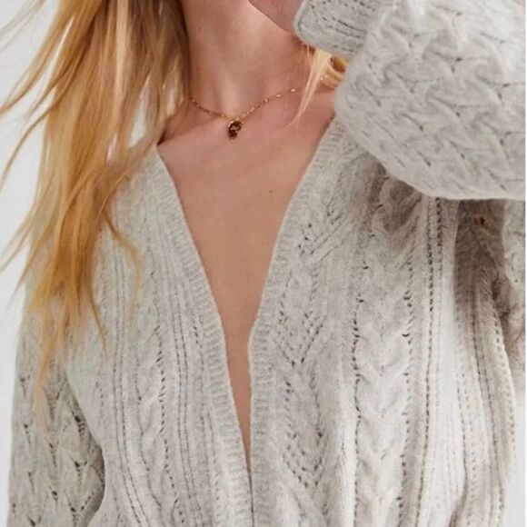Free People Daphne Cardi in Seashell Heather size xs - Picture 2 of 11